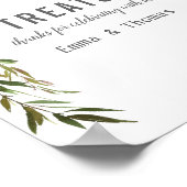 Aangepaste Elegante Traktaties Tafel Licht Rozen Poster (Hoek)