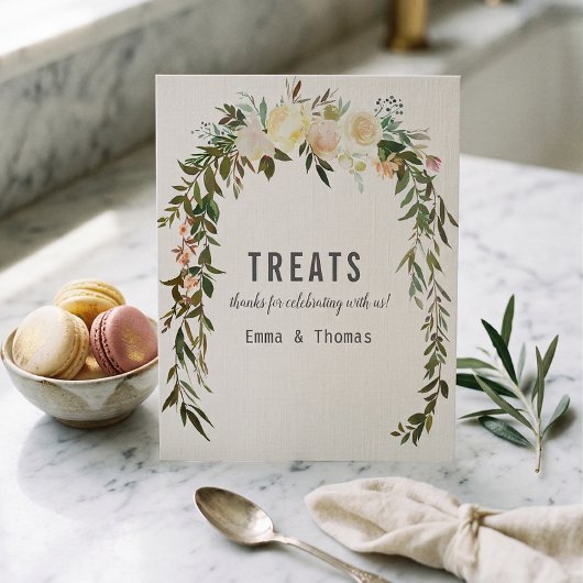 Aangepaste Elegante Traktaties Tafel Licht Rozen Poster