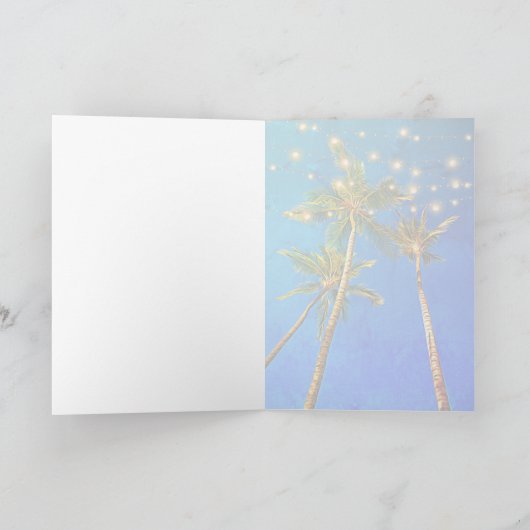 Aangepaste Elegante tropische palmbomen String Lig Kaart (Binnen)