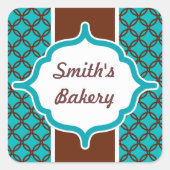 Aangepaste Elegante Turquoise Sticker (Voorkant)