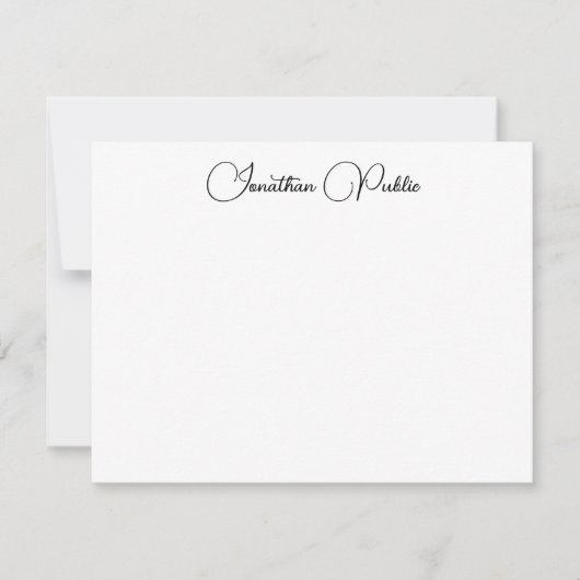 Aangepaste elegante typografie Script Naam Sjabloo Notitiekaartje (Voorkant)