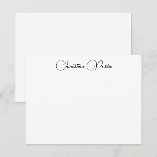 Aangepaste elegante typografie Script Naam Sjabloo Notitiekaartje (Voorkant / Achterkant)