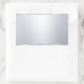Aangepaste Elegante Uiterlijk Nep Zilver Blanke Sj Rechthoekige Sticker (Tas)