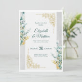 Aangepaste Elegante Uitnodigingskaart Sjabloon Kaart (Staand voorkant)