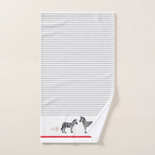 Aangepaste elegante unieke Zebra Stripes Bad Handdoek (Handdoek)
