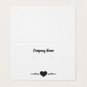 Aangepaste, elegante, verouderde schermkaarten visitekaartje (Buitenkant ongevouwen)