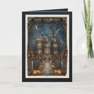 Aangepaste Elegante Victoriaanse Halloween Kaart