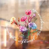 Aangepaste Elegante Vintage Bloemige Pastel Anjer Raamsticker (Vel 2)