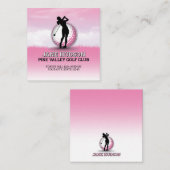 Aangepaste Elegante Vrouwen Golfer Monogram Ontwer Informatiekaartje (Voorkant / Achterkant)
