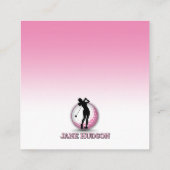 Aangepaste Elegante Vrouwen Golfer Monogram Ontwer Informatiekaartje (Achterkant)