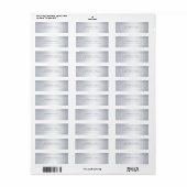 Aangepaste Elegante Zilveren Uiterlijk Sjabloon Re Etiket (Full Sheet)