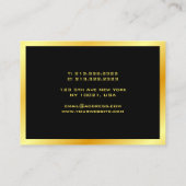Aangepaste, elegante zwarte en gouden moderne Sjab Visitekaartje (Achterkant)
