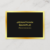 Aangepaste, elegante zwarte en gouden moderne Sjab Visitekaartje (Voorkant)