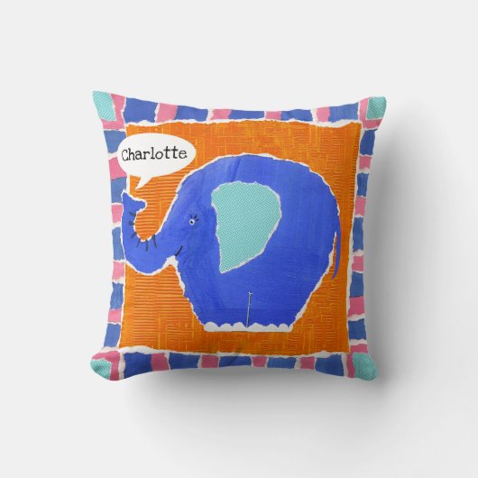 Aangepaste Elephant Cushion Pillow Kussen (Voorkant)