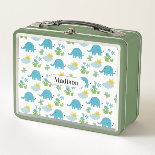 Aangepaste Elephant Pattern-lunchvakken (Voorkant)