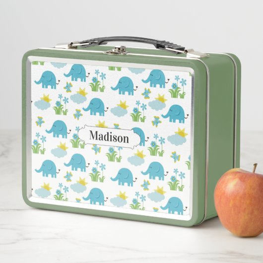 Aangepaste Elephant Pattern-lunchvakken (In situ)