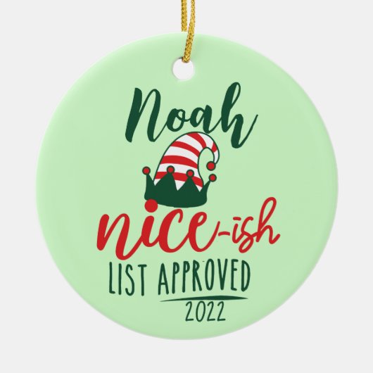 Aangepaste Elf Kerst Ornament - Persoonlijke Decor (Voorkant)