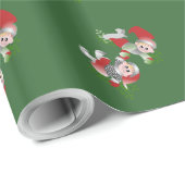 Aangepaste Elf-kerstwrapping Cadeaupapier (Rol Hoek)