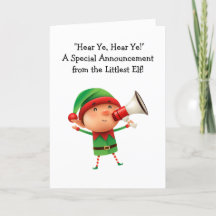 Aangepaste Elf Megafoon Kerstfeest Uitnodiging