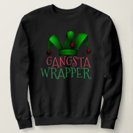 Aangepaste Elf Santa Helper Gangsta Wrapper Kerstm Trui
