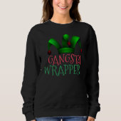 Aangepaste Elf Santa Helper Gangsta Wrapper Kerstm Trui (Voorkant)