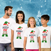 Aangepaste Elf-serie kerstfeest T-shirt