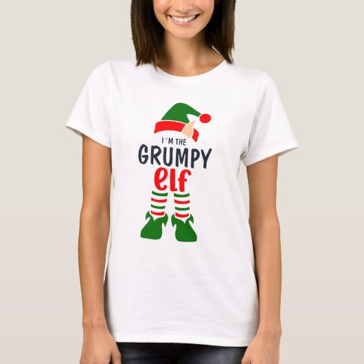 Aangepaste Elf-serie kerstfeest T-shirt (Voorkant)