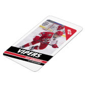 Aangepaste Elite Rode & Witte IJshockey Fotomagnee Magneet (Linkerzijde)