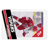 Aangepaste Elite Rode & Witte IJshockey Fotomagnee Magneet (Horizontaal)