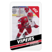 Aangepaste Elite Rode & Witte IJshockey Fotomagnee Magneet (Verticaal)