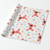 Aangepaste Elmo Crayon Patroon Verjaardag Cadeaupapier (Uitgerold)