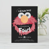 Aangepaste ELMO Sesame Street Verjaardagsfeestje Kaart (Staand voorkant)