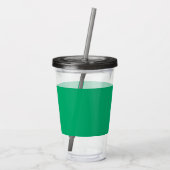 Aangepaste Emerald Green Acryl Tumbler met Stro Drinkbeker (Achterkant)