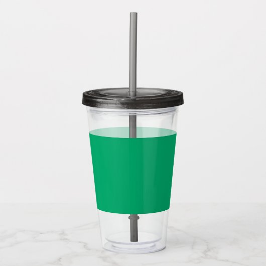 Aangepaste Emerald Green Acryl Tumbler met Stro Drinkbeker (Voorkant)