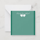 Aangepaste Emerald Green Flat Note-kaarten Notitiekaartje (Achterkant)
