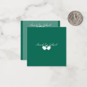 Aangepaste Emerald Green Flat Note-kaarten Notitiekaartje (Voorkant / Achterkant in situ)