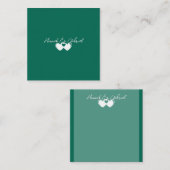 Aangepaste Emerald Green Flat Note-kaarten Notitiekaartje (Voorkant / Achterkant)