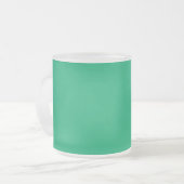 Aangepaste Emerald Green Frosted Mok (Voorkant links)