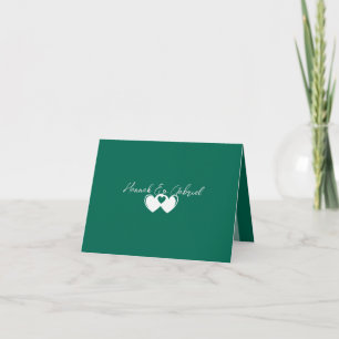 Aangepaste Emerald Green gevouwen notitiekaarten