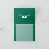 Aangepaste Emerald Green gevouwen notitiekaarten (Binnen)