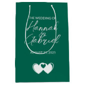Aangepaste Emerald Green Gift Bag Medium Cadeauzakje (Voorkant)