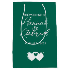 Aangepaste Emerald Green Gift Bag Medium Cadeauzakje