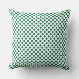 Aangepaste Emerald Green Polka Dots Sierkussen