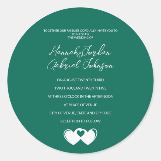 Aangepaste Emerald Green Sticker (Voorkant)