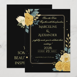 Aangepaste Emerald & Ivory Botanische Uitnodiging