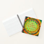 Aangepaste emmerlijst Inspirerend Kleurrijke Plezi Notitieboek (Binnen)