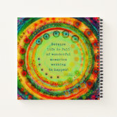 Aangepaste emmerlijst Inspirerend Kleurrijke Plezi Notitieboek (Achterkant)