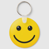 Aangepaste Emoji Stijl Gele Gezicht Stijlvolle Sle Sleutelhanger (Achterkant)