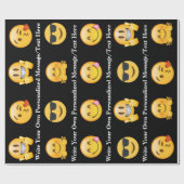 Aangepaste Emoji-tekst/bericht Cadeaupapier (Vlak)