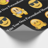 Aangepaste Emoji-tekst/bericht Cadeaupapier (Hoek)